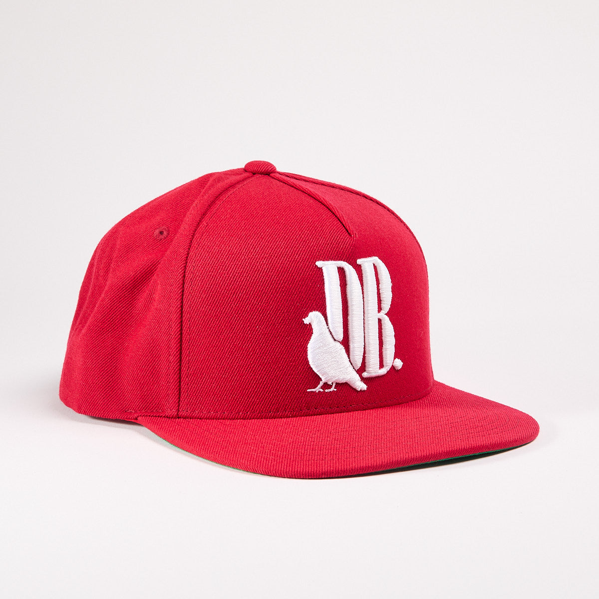 DB Snapback Hat (White on Red)