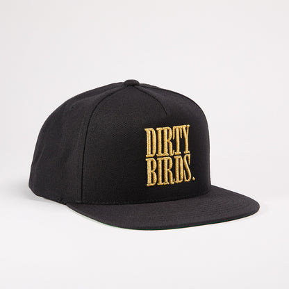 Stacked Snapback (Gold on Black)