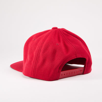 DB Snapback Hat (White on Red)