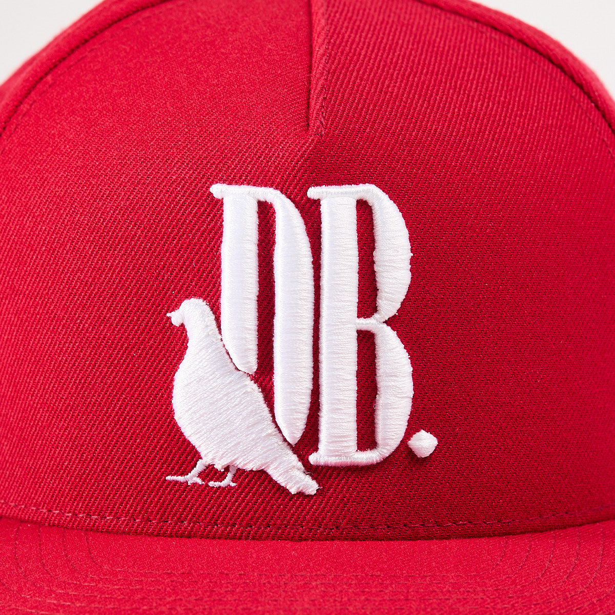 DB Snapback Hat (White on Red)