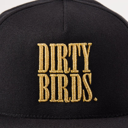 Stacked Snapback (Gold on Black)